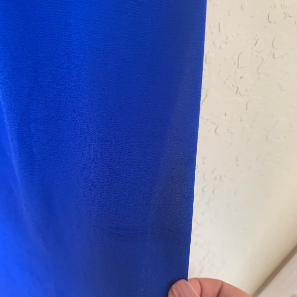 Blue Off-The-Shoulder Ruffle Dress w/ Pockets - Picture 7 of 7